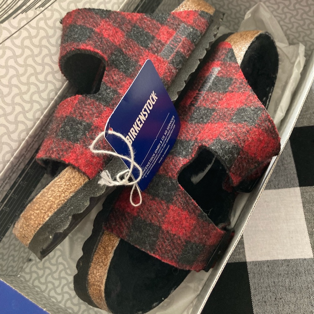 Birkenstock Buffalo Check Sz 37 Euro